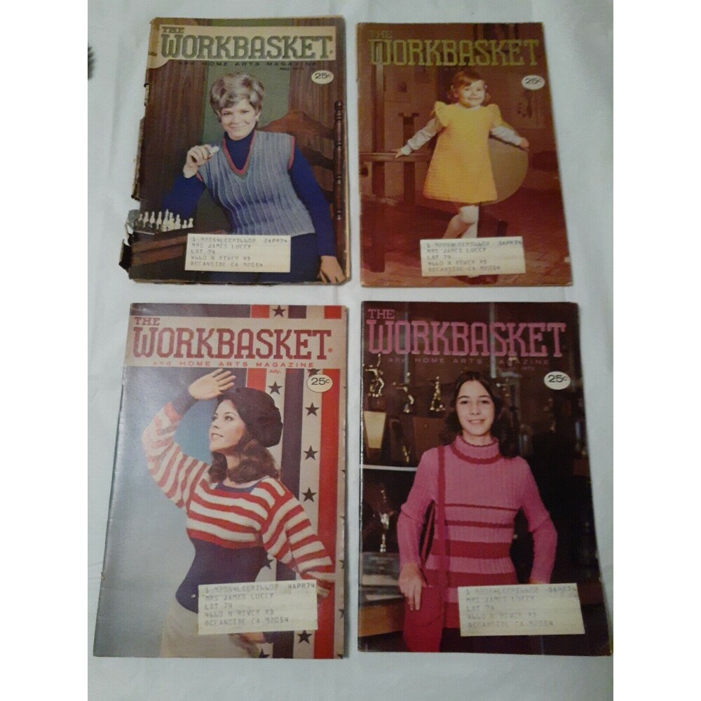 Vtg Workbasket Magazines 8 Issues May - December 1973 Crafts Crochet Knit